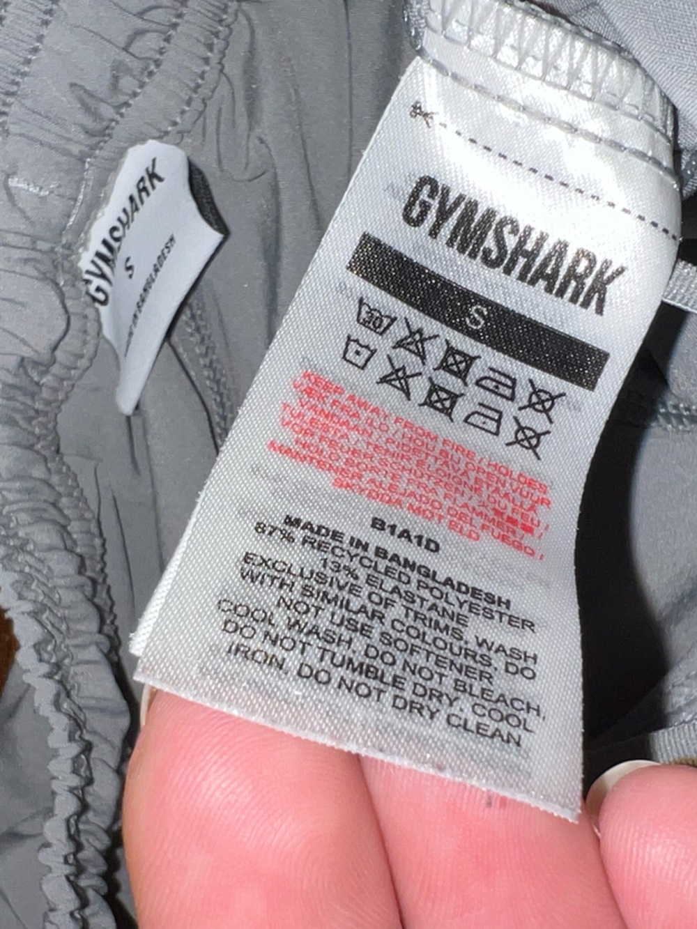 Gymshark Active Gray Drawstring Training Lightweight Track Pants Joggers Size S - Picture 11 of 11